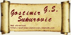 Gostimir Supurović vizit kartica